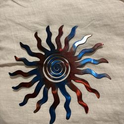 Metal sun wall art