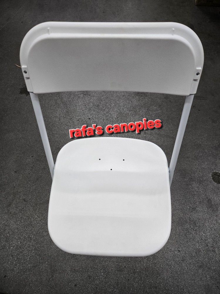 Folding Chairs Party Event Foldable Very Sturdy Heavy-duty White New