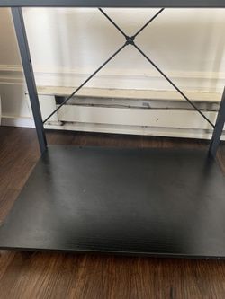 Aheaplus Bakers rack wirh power outlet, 5 tiers & Storage Black in 23.6 inch