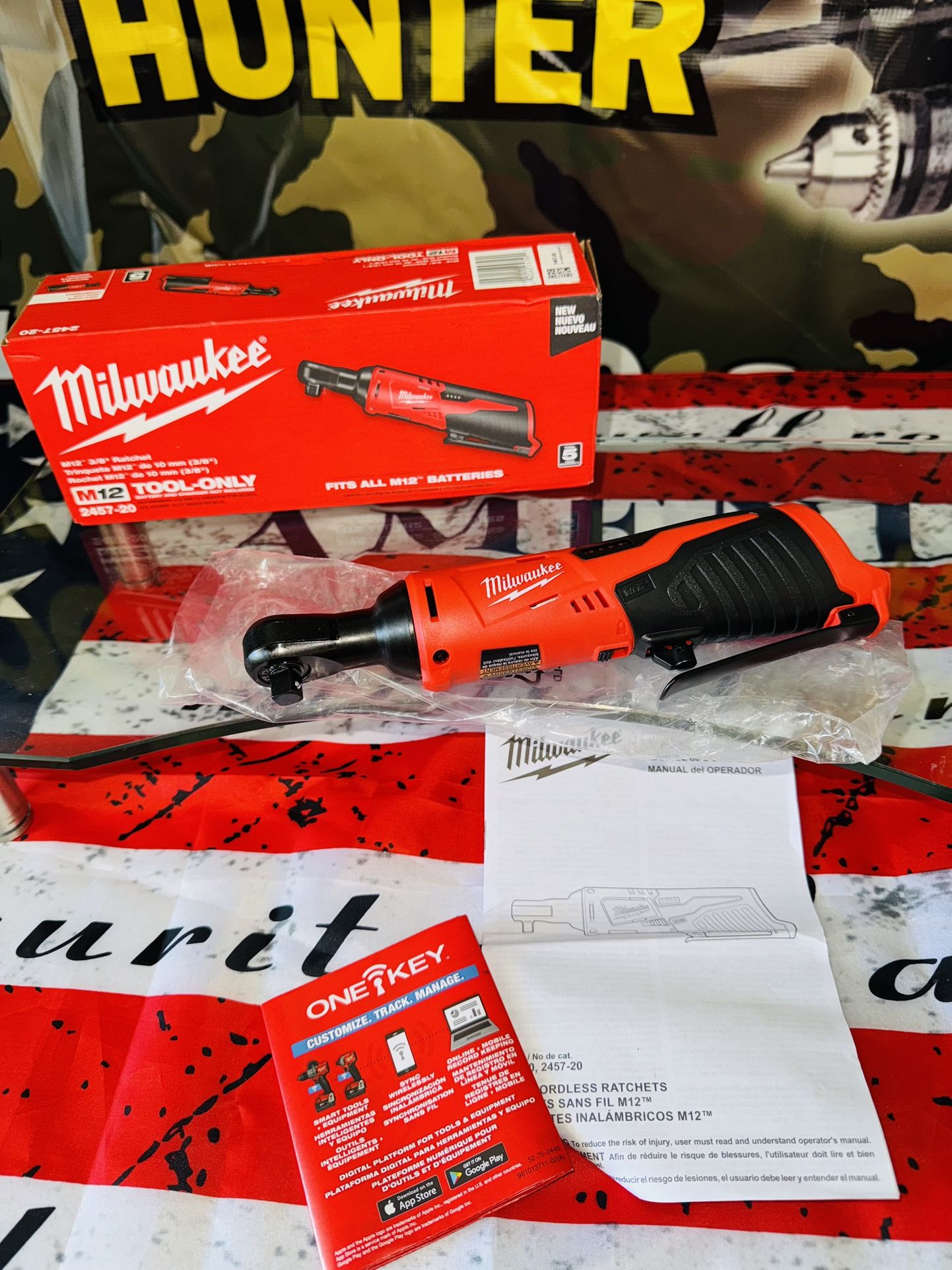 NEW .. MILWAUKEE M12 3/8” RATCHET .. (TOOL ONLY)