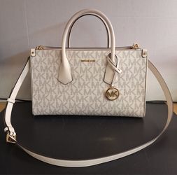 MK MAPLE LT CREAM LG SATCHEL