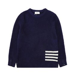 Thom Browne 4 Bar Crew Neck Sweater Purple