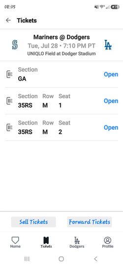 Dodgers tickets (ws ring giveaway)