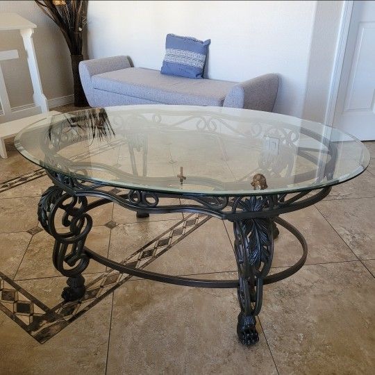 Iron Glass Coffee Table