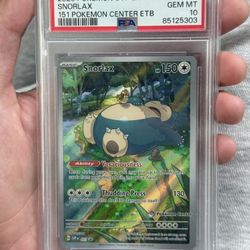 Snorlax Pokemon Center Promo PSA 10
