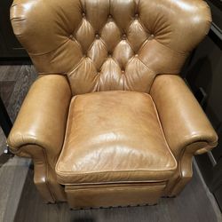 Restoration Hardware Churchill Leather Recliner 