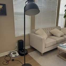 IKEA HEKTAR Floor Lamp – Black Metal Industrial Style