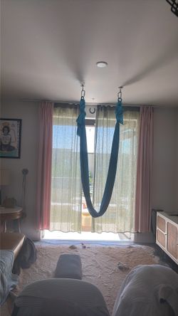 aerial silk and bolts to hang it
