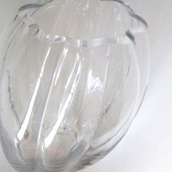 Glass By Vase Fluted shape-vintage