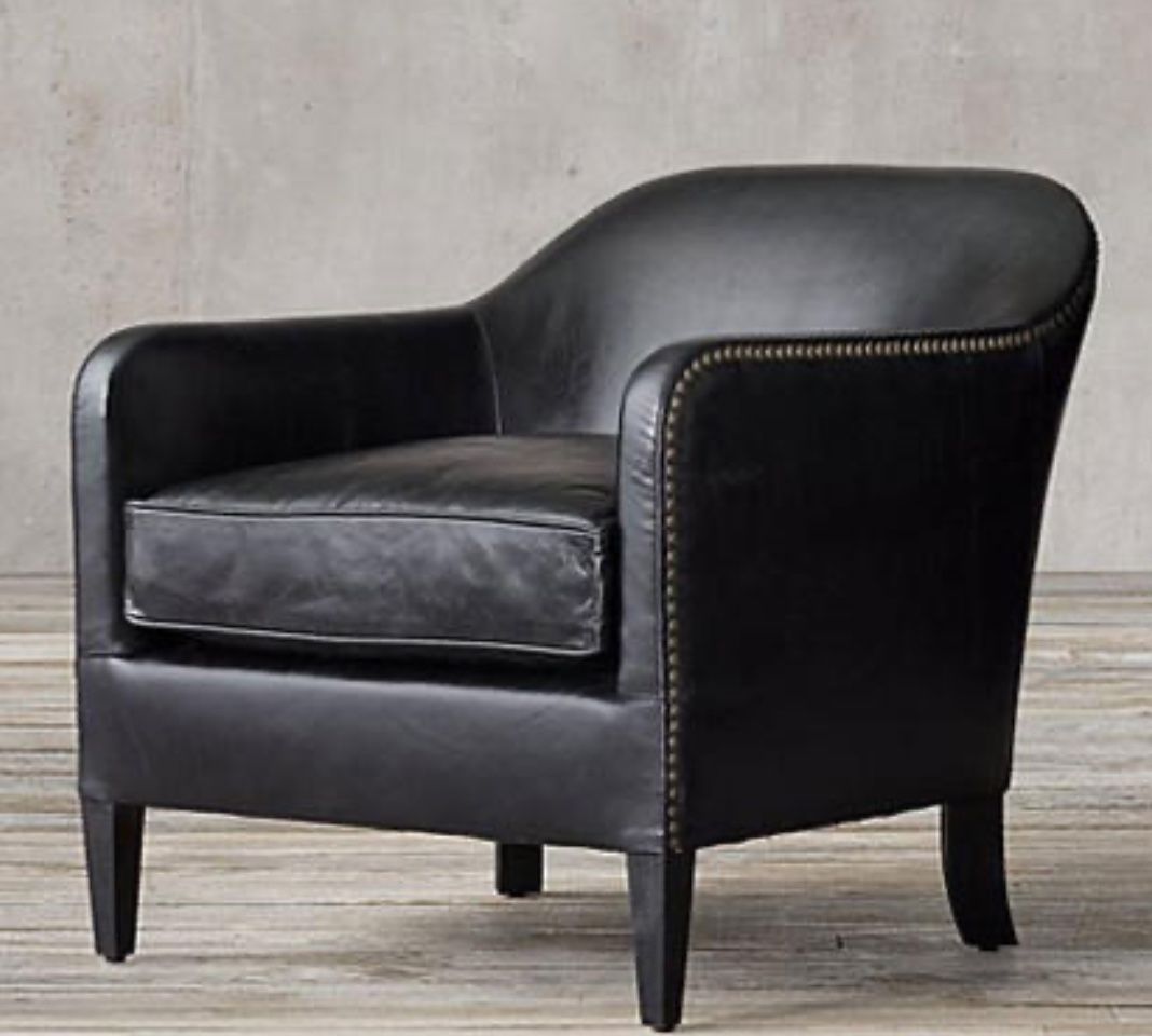 Black Leather Accent Chairs