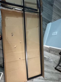 Black shower door