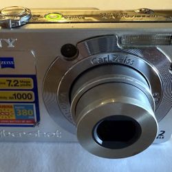 Sony Cyber-shot DSC-W55 7.2MP Digital Camera- Silver