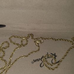 Real Gold Not Plated Chain And Pendant