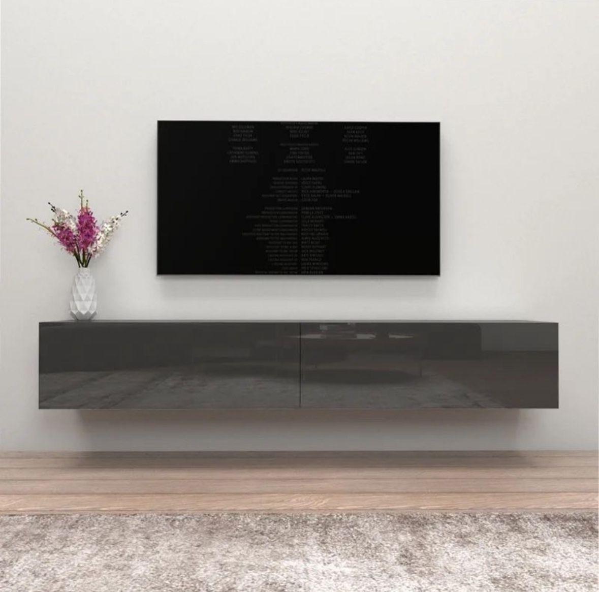 High Gloss Floating TV Stand