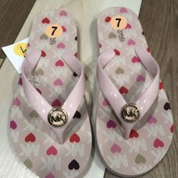 New MICHAEL KORS Sandals ( Valentines ) Pink Red Hearts Women’s Sz. 7