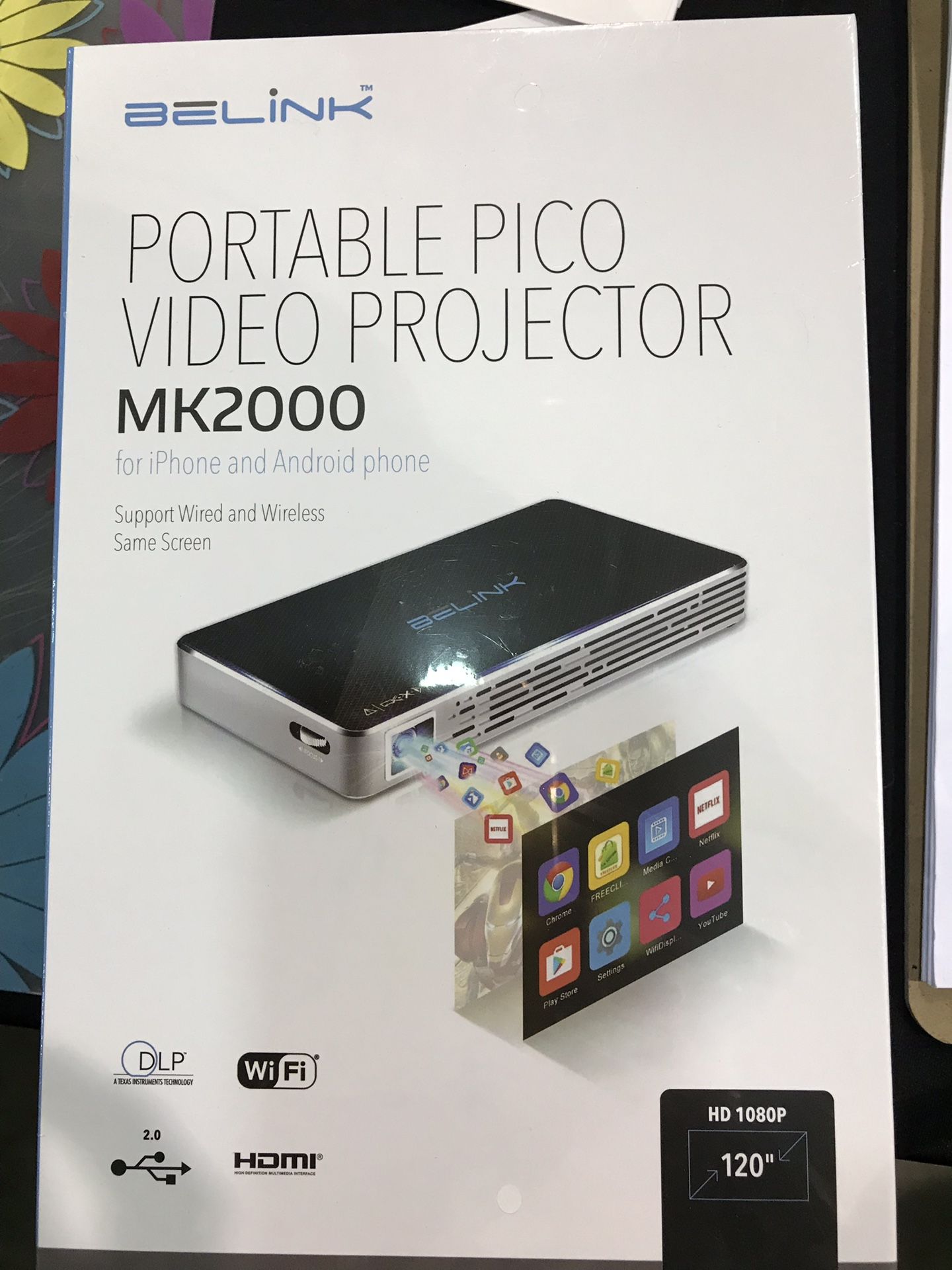 Belink Portable Pico Video Projector MK2000
