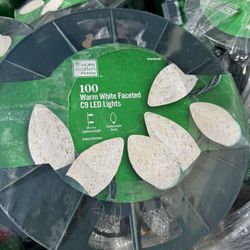 Home Accents Holiday 100 Count Warm White Faceted C9 LED Lights
