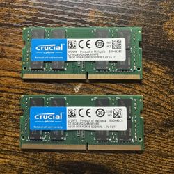 2x Crucial 16gb DDR4-2400 RAM