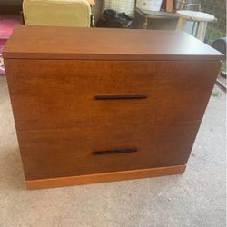 16in. W X 3.5in. L X 29in. Ht 2-Drawer Wooden Lateral File Cabinet. 