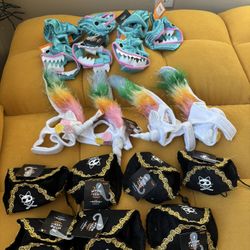 Cats Halloween costumes-pirate/ unicorn/shark