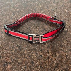 New King XL Reflective Red Dog Collar.