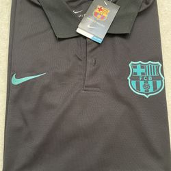 FCB Black And Teal Polo