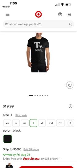 Grease T-Birds Black Graphic T-Shirt