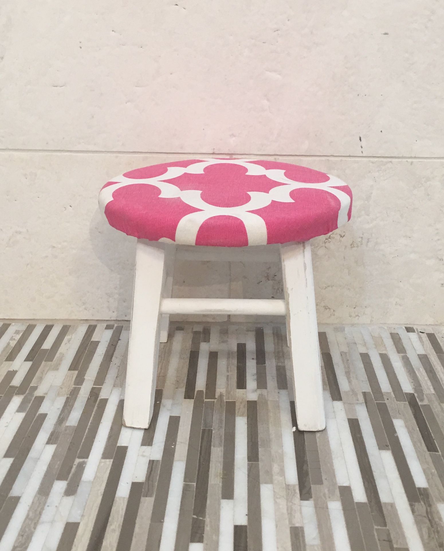 Small stool... great for a toddler