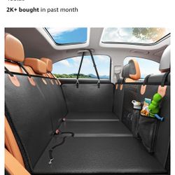 New Back Seat Extender for Dogs, Waterproof Dog Car Seat Cover for Back Seat with Hard Bottom, 2025 Upgraded Material, Anti Scratch, Safer