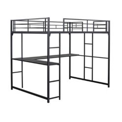 Full Loft Bed With Desk