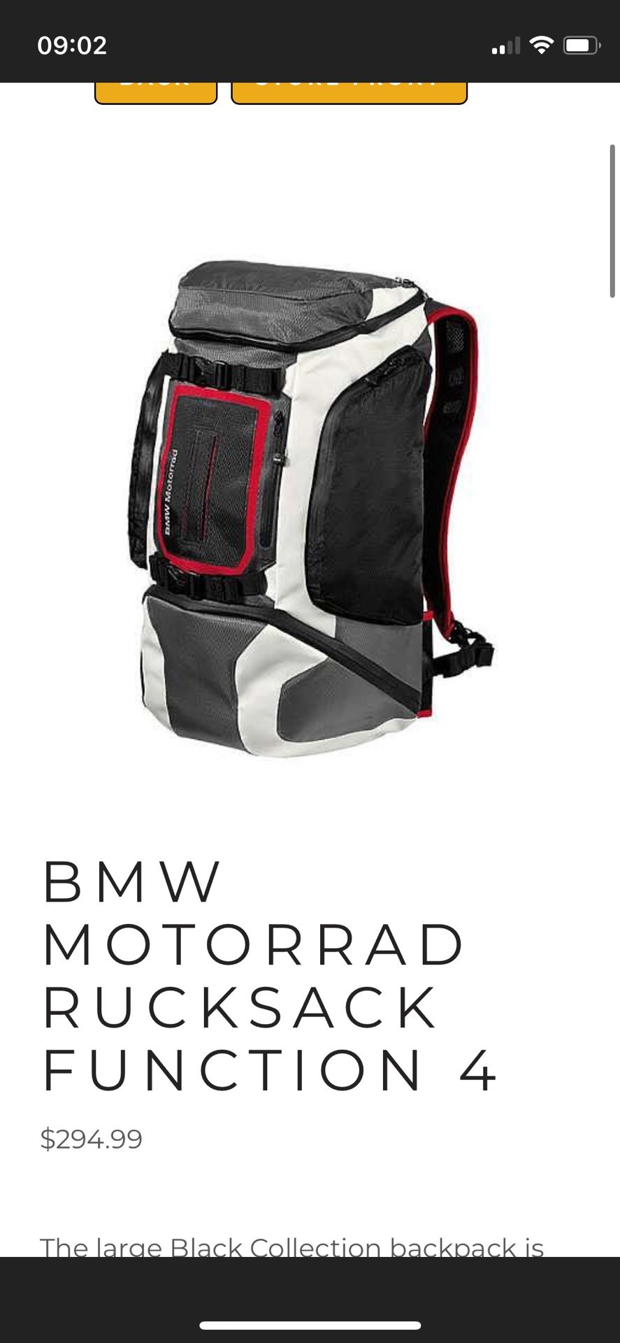 BMW MOTORRAD RUCKSACK FUNCTION 4 for Sale in Virginia Beach, VA