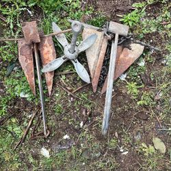 3 Small Boat Anchors