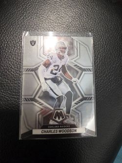 Charles Woodson Raiders Silver MOSAIC PANINI NFL SPORTS CARD!