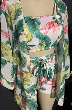 Floral Vacation 4 piece Short Set
