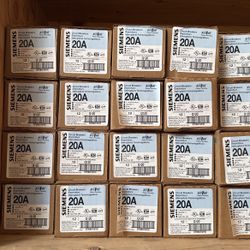 Siemens Q120 Single Pole 20amp Breaker Box Of 12pcs