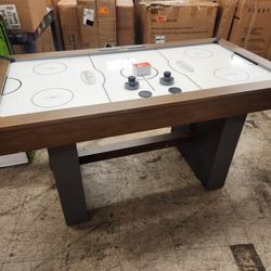 Barrington 5' Urban Air Powered Hockey Table with Pusher and Puck Set, Gray NEW