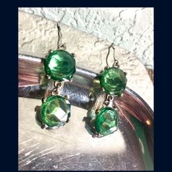 Vintage Estate Peridot Earrings Multifaceted Sparklers ✨ 