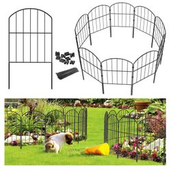 10 Piece Metal Rust Resistant Garden Plant Flower Animal Fence Barrier Size Length 10ft, Height 24" New Condition 