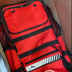 Large red volleyball travel bag