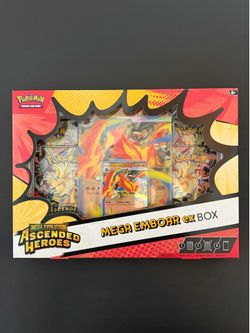 Pokemon Ascended Heroes Mega Emboar ex Box (Sealed)