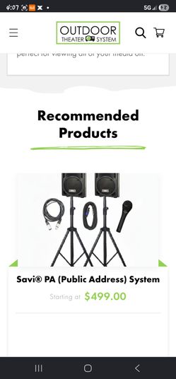 Outdoor theater system
