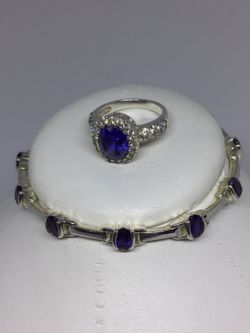 925 Sterling Silver CZ Ring & Bracelet