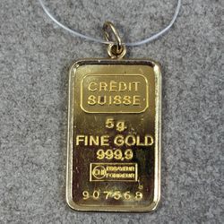 Bar Gold Pendant 