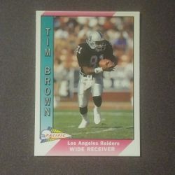 1991 Pacific Tim Brown Los Angeles Raiders L.A. #228 Football Card Vintage Collectible Sports NFL