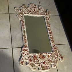Vintage Mosaic Flower Mirror