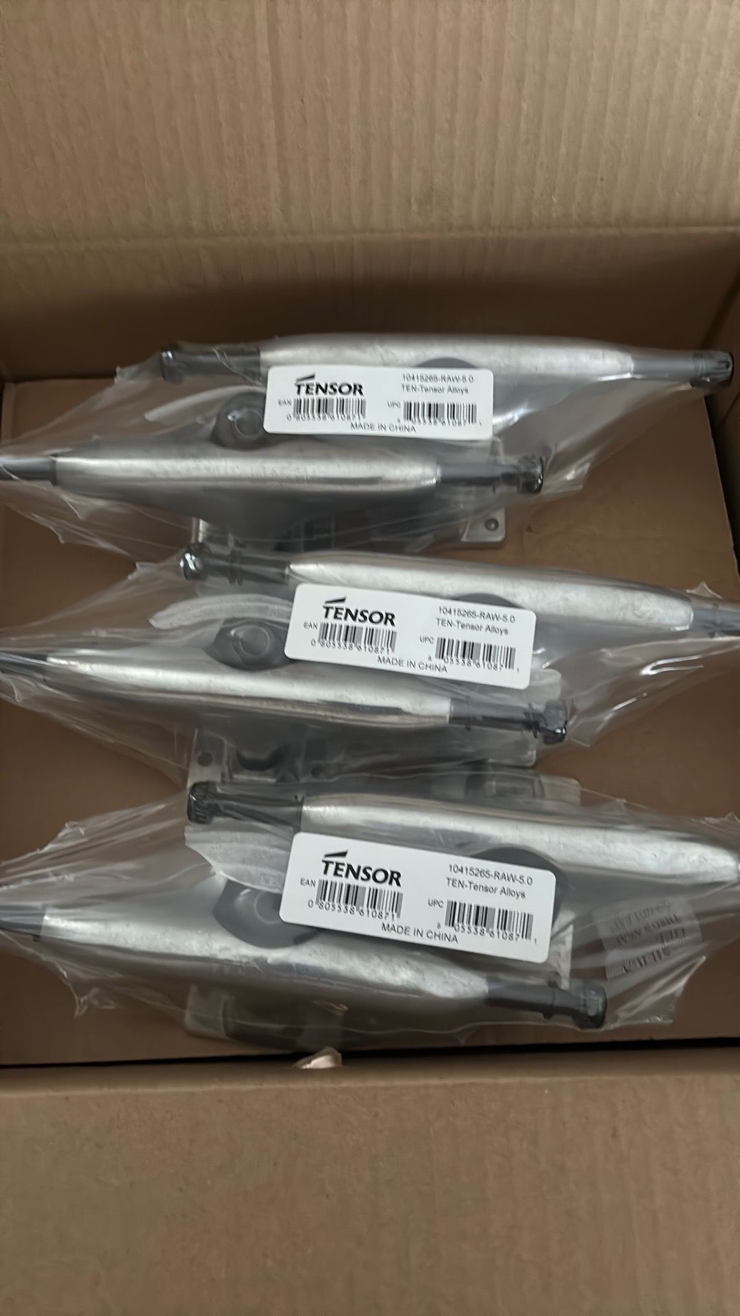 Tensor alloys precision skateboard truck sets
