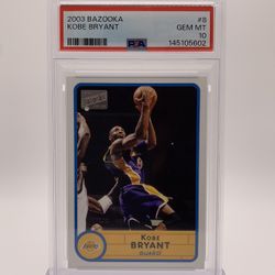 Kobe Bryant 2003 Bazooka PSA 10 GEM MINT LOW POP