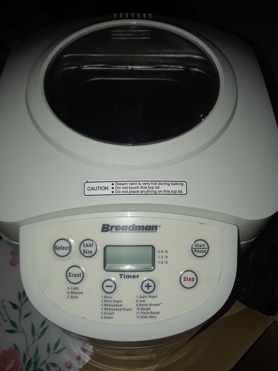 Breadman bread maker