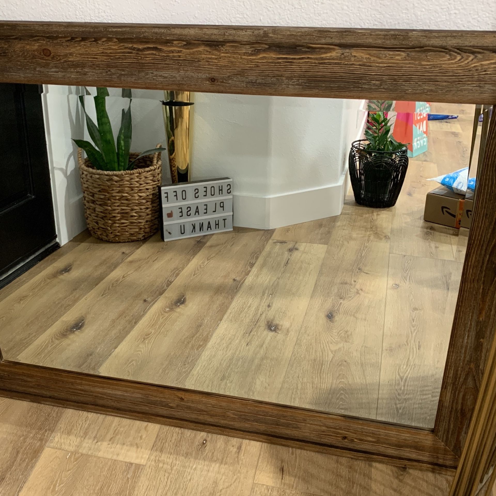 Bed Bath beyond WOOD RUSTIC farmhouse Mirror BIG