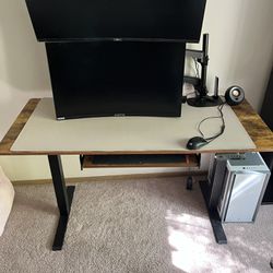 Standing Desk With Keyboard Tray